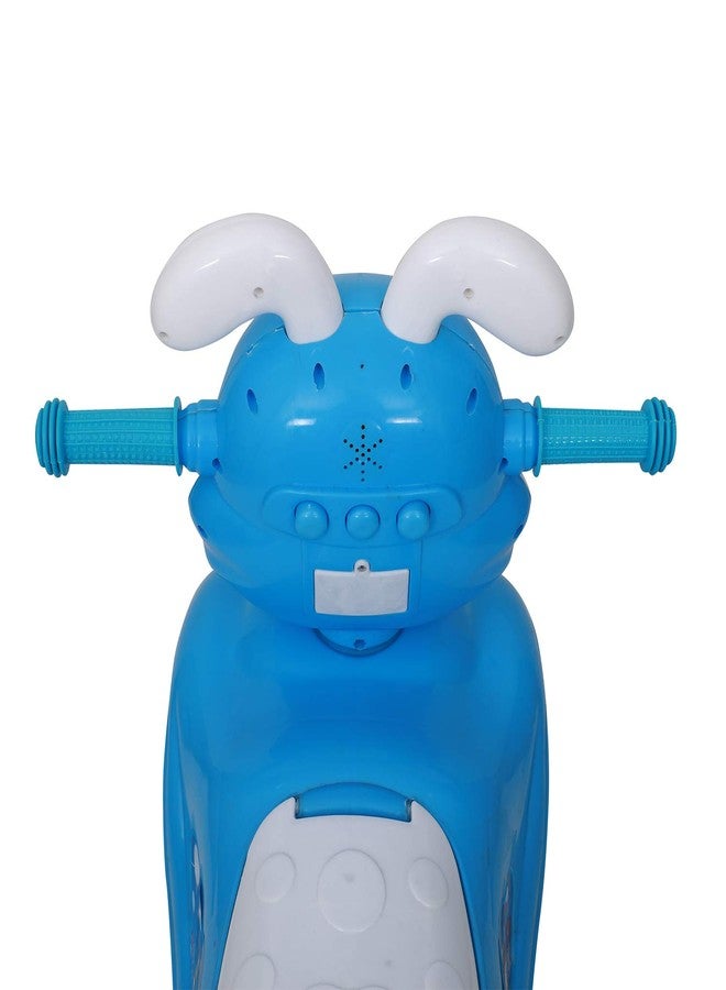 Maanit سيارة مانيت رابيت للأطفال الرضع، مزودة بمسند ظهر وصندوق تخزين أسفل المقعد (أزرق) - Image 5